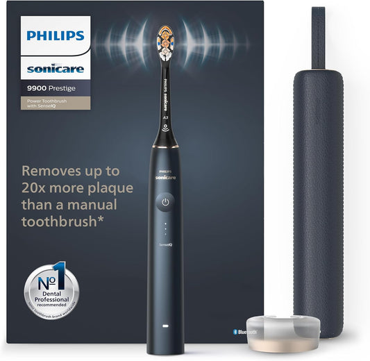 Philips Sonicare Power Electric Toothbrush 9900 Prestige with SenseIQ Midnight Blue (Model: HX9992/12)