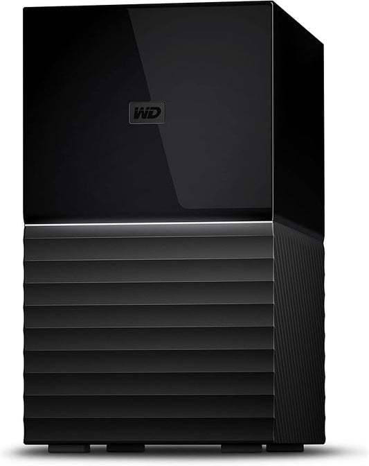 WD My Book Duo 16TB USB 3.0 Desktop Hard Drive with Password Protection and Automatic Backup Software – Black