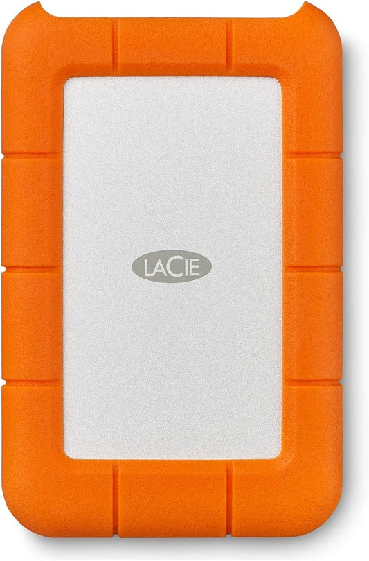 LaCie Rugged Mini 5TB Portable External Hard Drive for PC and Mac, Shock and Drop Resistant, 2-Year Rescue Services (STJJ5000400)