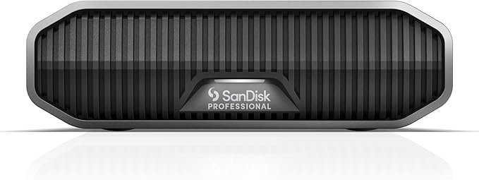 SanDisk Professional G-Drive 6TB Enterprise Class Desktop external Hard Drive, HDD up to 250 MB/s, USB-C (5Gbps), USB-C (USB 3.2 Gen 2), 7200 RPM Ultrastar, fast backup, Premium, Industrial enclosure